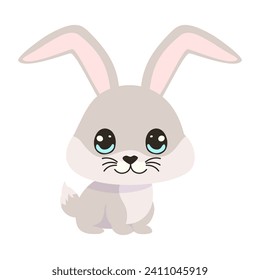 Vector illustration with cute Easter bunny