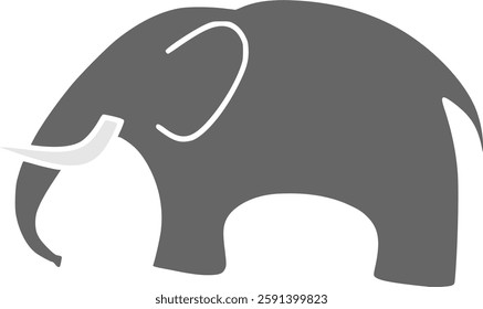 Vector illustration of a cute elephant