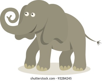 Vector illustration of cute elephant