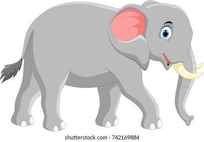 Vector illustration of Cute elephant cartoon