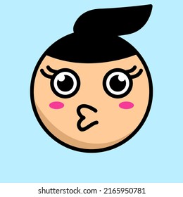 Vektorgrafik süßer Emoticons verschiedener Ausdrücke