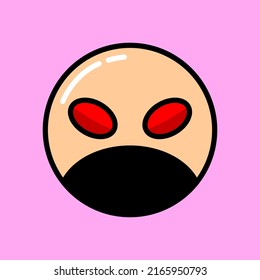 Vector illustration of cute emoticon character egg various expressions