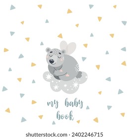 Vector illustration with cute fairy bear. Suitable for printing posters, stickers, cards and more.