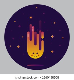 Ilustración vectorial de tiras cómicas, arte de fuego