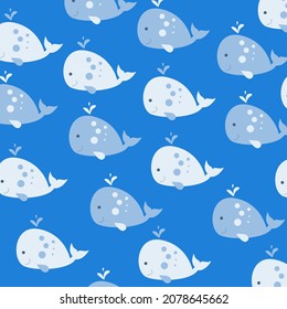 Vector illustration of cute fish graphic on blue background perfect for wallpaper and decoration