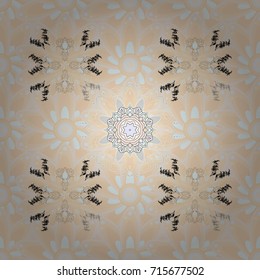 Vector illustration. Cute Floral pattern in the small flower. Flowers on beige, neutral and black background.