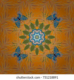 Vector illustration. Cute Floral pattern in the small flower. Beautiful fabric pattern. Seamless floral pattern with nice doodles flowers.