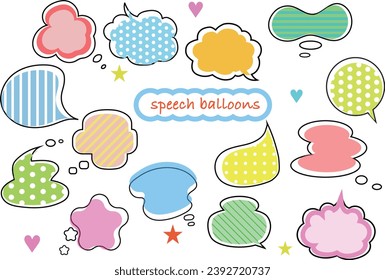 Vector illustration of a cute and fluffy speech bubble