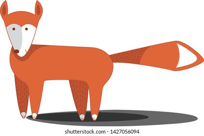 Vector illustration with cute fox character