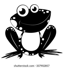Vector illustration Cute Frog. Isolated on white background