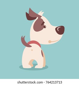 Vector Illustration Cute Funny Cartoon Puppy Stock Vector (Royalty Free ...