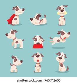 Dibujo vectorial de unos cachorros adorables y graciosos