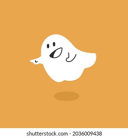 ilustración vectorial de un fantasma lindo
