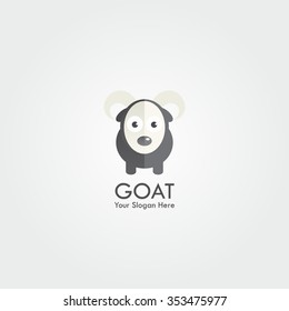 Vector Illustration of Cute Goat Cartoon