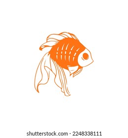 Vektorgrafik süßer Goldfisch