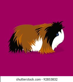 Vector illustration of cute guinea pigs