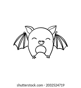 Vector illustration of a cute Halloween bat