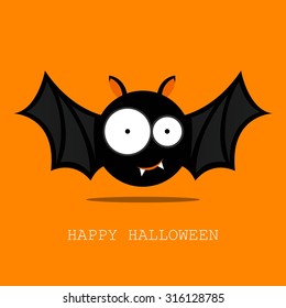 Vector Illustration of a Cute Halloween Bat