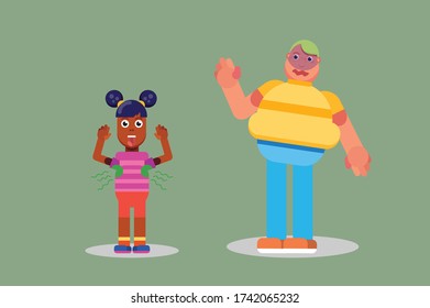 Ilustración vectorial del lindo personaje de Halloween