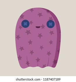vector illustration of a cute halloween ghost