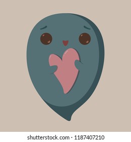 vector illustration of a cute halloween ghost