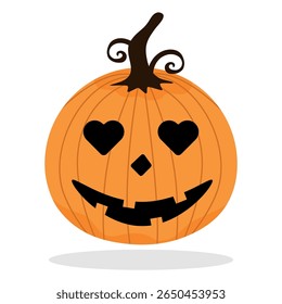 Ilustração vetorial de uma abóbora de Halloween bonito