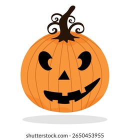 Ilustração vetorial de uma abóbora de Halloween bonito