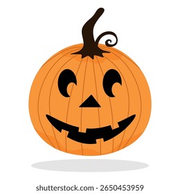 Ilustração vetorial de uma abóbora de Halloween bonito