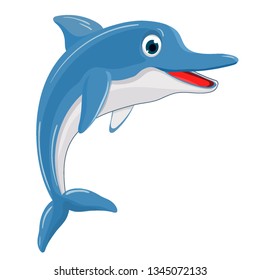 Vector Illustration Funny Dolphin Jumping Fun Stock Vector (Royalty ...