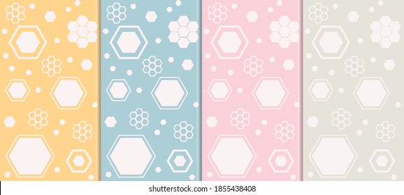 Vector illustration of cute hexagon pattern graphics