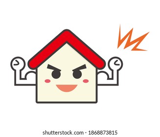 Ilustración vectorial de personajes lindos de la casa.