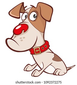 Vector Illustration of a Cute Hunting Dog. Cartoon Character