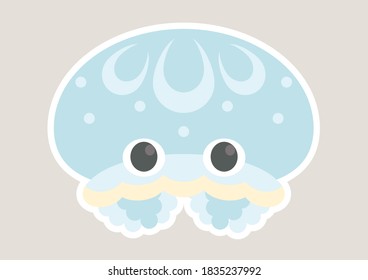 Vector illustration of cute Jellyfish.