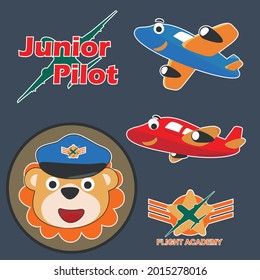 Vector illustration of cute junior pilot. Can be used for t-shirt printing, children wear fashion designs, baby shower invitation cards and other decoration. 