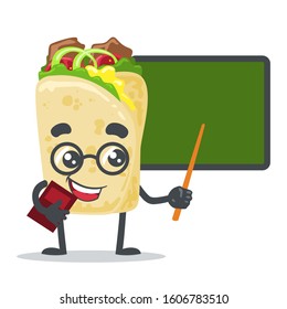 vector illustration of cute kebab mascot or character