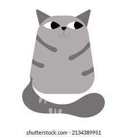 Vector illustration of a cute kitten.