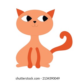 Vector illustration of a cute kitten.