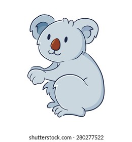 Vector illustration of a cute koala bear