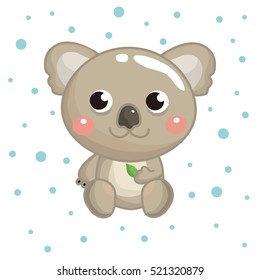 Vector illustration of a cute koala bear