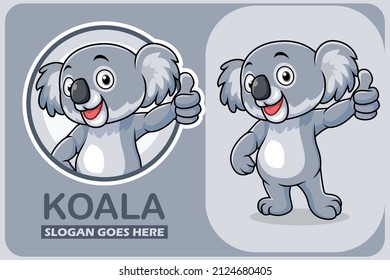 Vektorgrafik von Cute koala Cartoon-Vorlagendesign	