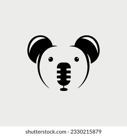Vector illustration of cute koala cartoon logo