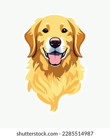 Vector Illustration of a Cute Labrador Retriever Against a White Background. A delightful image of a playful and charming labrador retriever, captured in vector art. Great for pet-related projects.