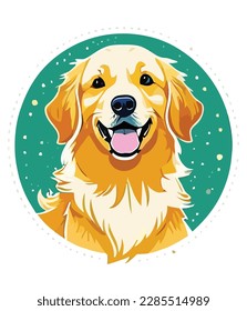 Vector Illustration of a Cute Labrador Retriever Against a White Background. A delightful image of a playful and charming labrador retriever, captured in vector art. Great for pet-related projects.