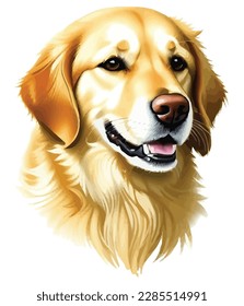 Vector Illustration of a Cute Labrador Retriever Against a White Background. A delightful image of a playful and charming labrador retriever, captured in vector art. Great for pet-related projects.