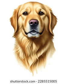 Vector Illustration of a Cute Labrador Retriever Against a White Background. A delightful image of a playful and charming labrador retriever, captured in vector art. Great for pet-related projects.