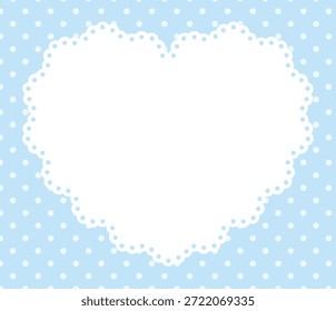 Ilustración vectorial de un lindo marco de encaje corazón