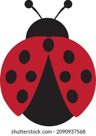 vector illustration of a cute ladybug.
