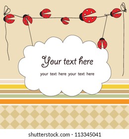 Vector illustration of cute ladybugs