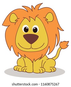 Vector illustration, cute leo, on a white background.