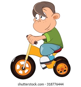 Vector Illustration of Cute Little Boy 